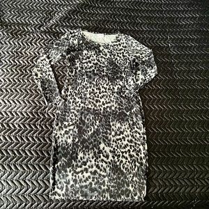 LuLaRoe Leopard Debbie Dress, Size M, “Unicorn” Print, Black and Gray, Sheath